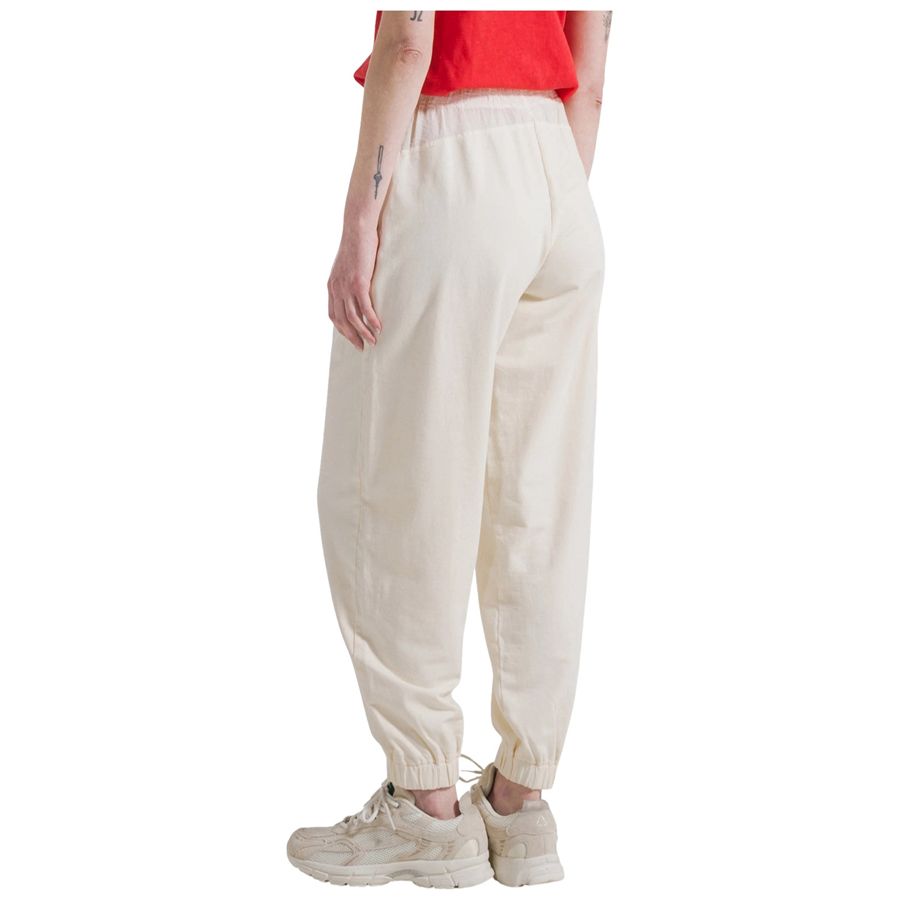 Jogger plissé con dettaglio in viscosa effetto stropicciato bianco da donna Deha | D4223557108